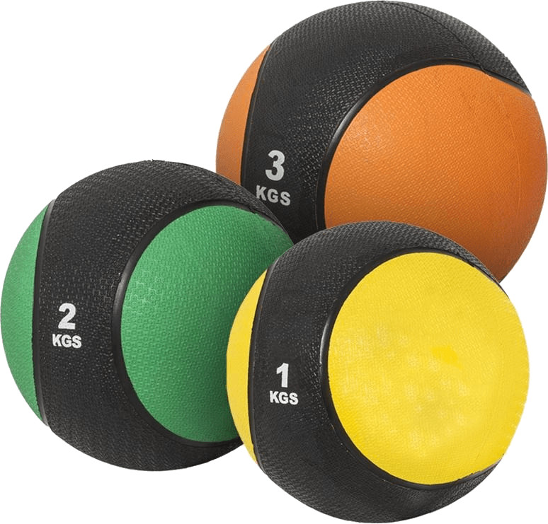 Gorilla Sports Lot de 3 médecine balls