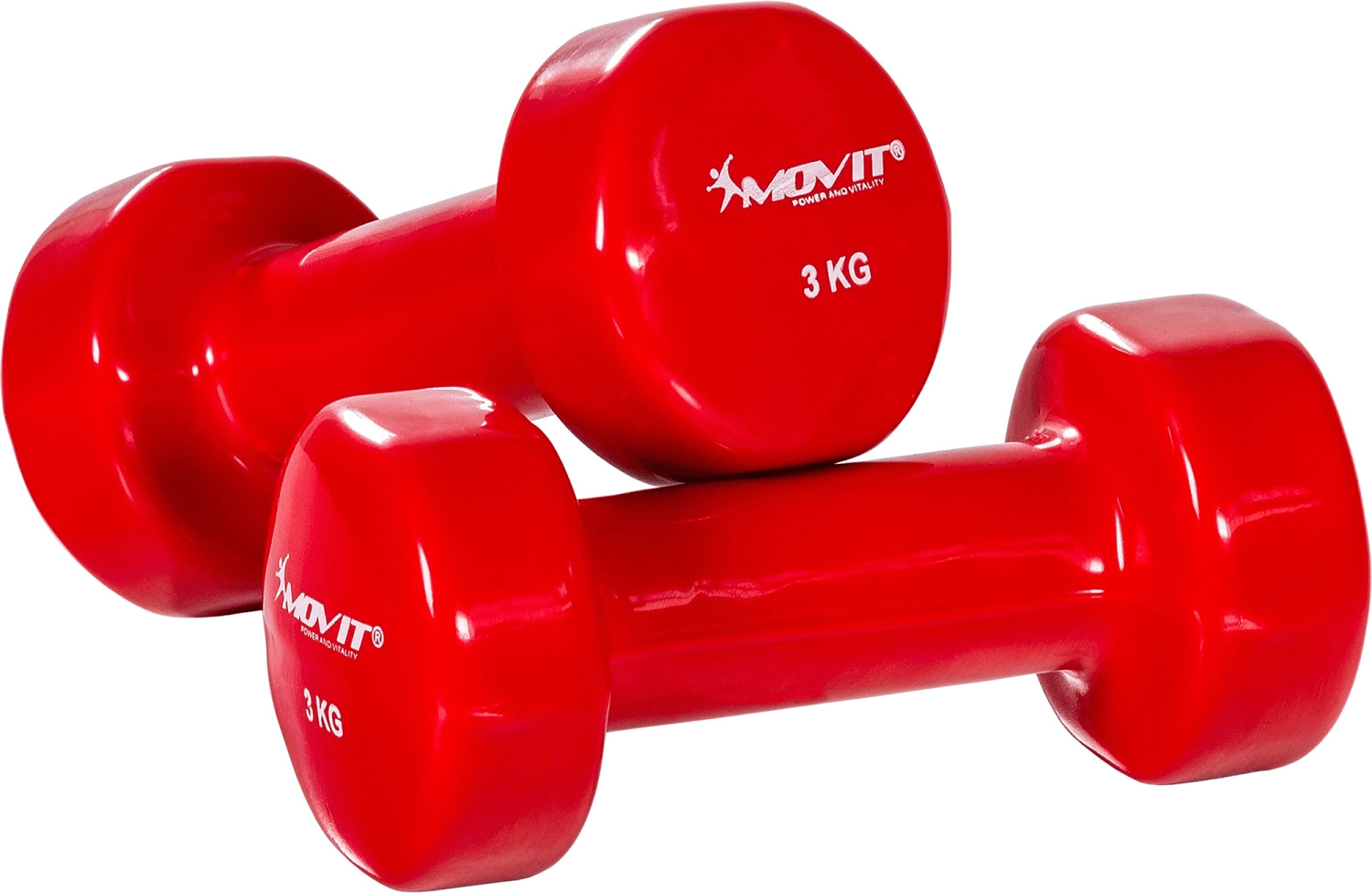 Movit Set de 2 haltères vinyle 3 kg