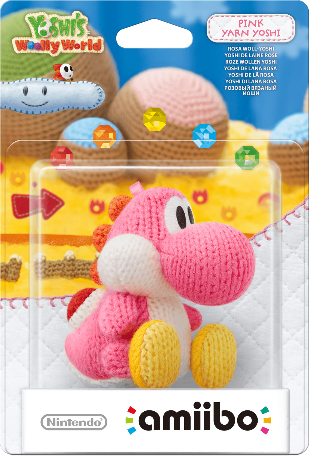 Nintendo amiibo Yoshi de laine rose (Yoshi's Woolly World Collection)
