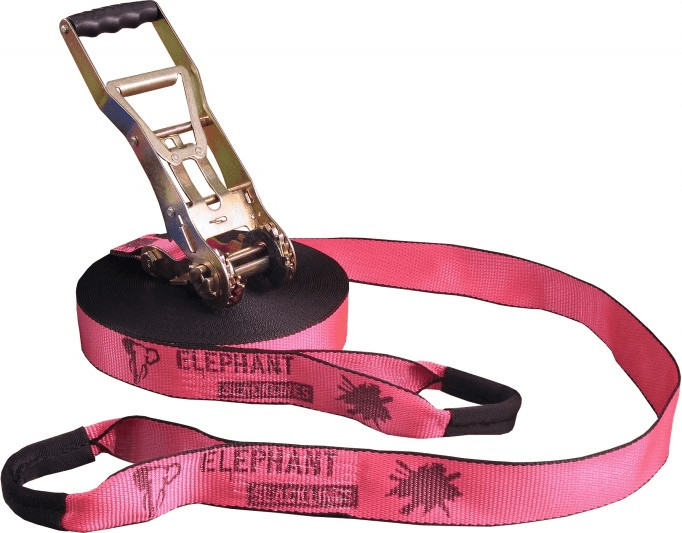 Elephant Slacklines Addict Flashline-Set Slackline 25m pink