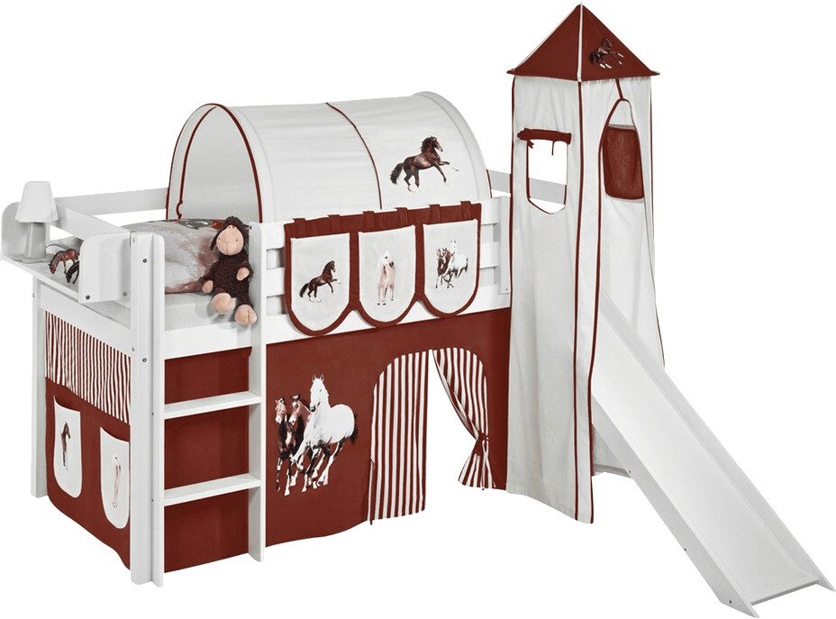 Lilokids Lit mezzanine Jelle avec toboggan