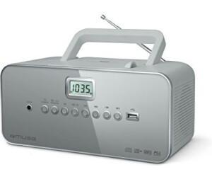 blanco Muse M 28 RDW reproductor CD, USB, pantalla LCD Radio 