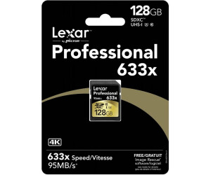 Lexar Professional 633x 128GB SDXC UHS-I Card and Professional 633X 32GB SDHC UHS-I Card 