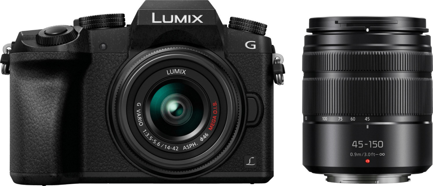 Panasonic Lumix DMC-G7 Kit 14-42 mm + 45-150 mm noir