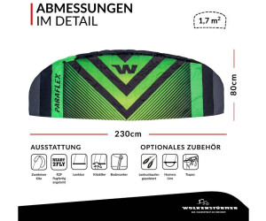 Wolkenstürmer Paraflex Sport 2.3 steering mat, blue – Kite for