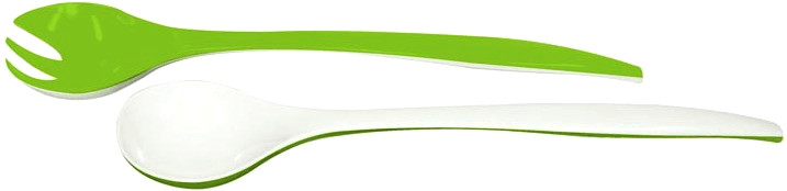Zak Couverts à salade Duo 29 cm vert/blanc