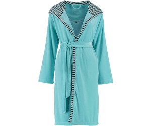 VOSSEN Damen Bademantel mit Kapuze light azure