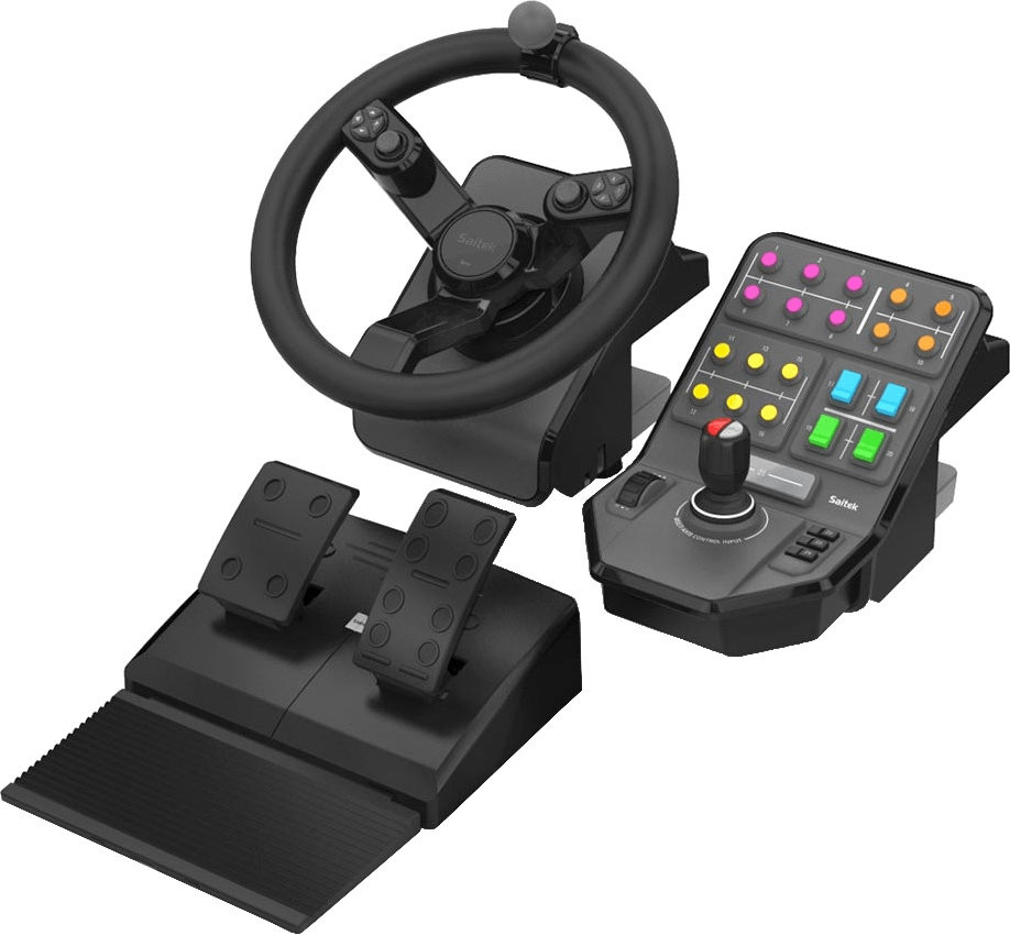 Saitek Farming Simulator volant + pédalier + panneau de contrôle latéral