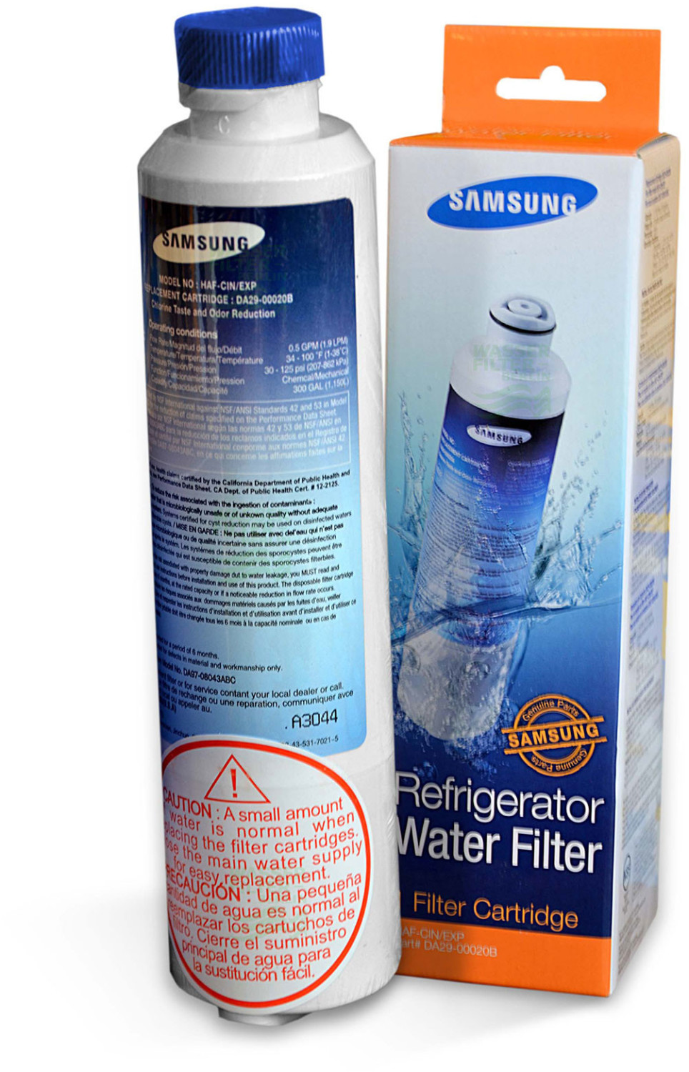 Lot de 2 filtres à eau frigo américain - haf-cin/exp - DA2900020B - SAMSUNG