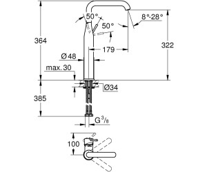 GROHE Essence Einhand Waschtischbatterie (32901001) ab 130,42 ... GROHE Essence Einhand Waschtischbatterie (32901001) ab 130,42 ...