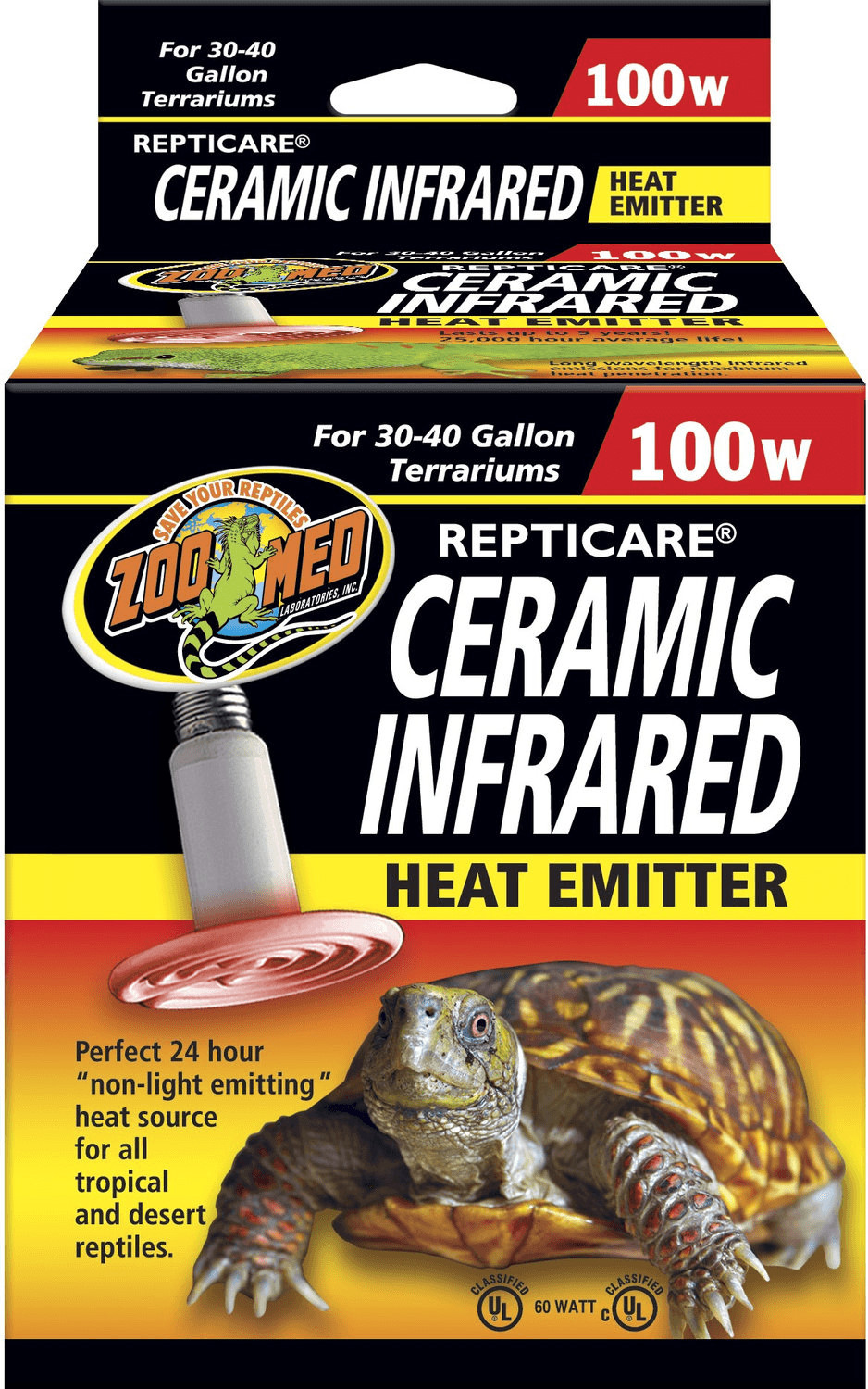 Zoo Med ReptiCare Ceramic Infrared Heat Emitter 100 W (CE-100E)
