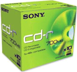 Sony CD-R 700MO 80min 48x 10 disques