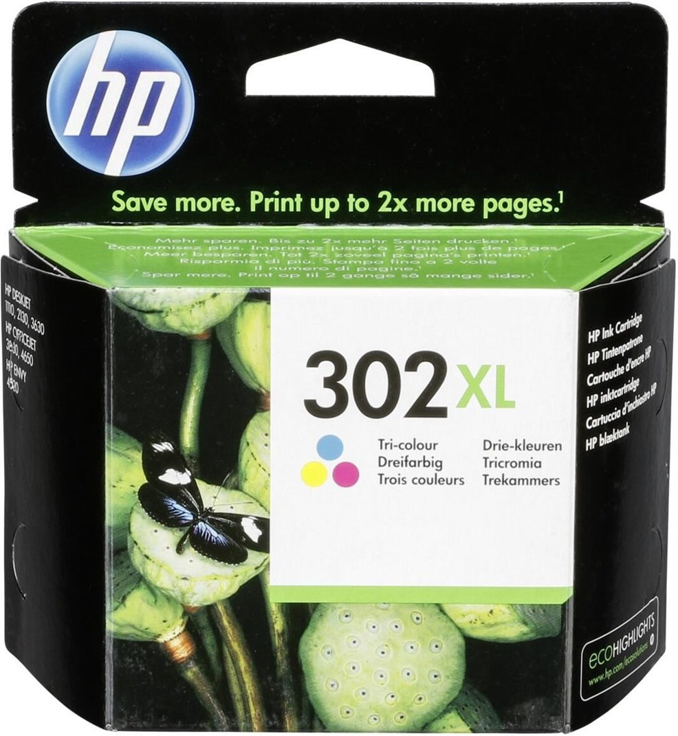 HP 302XL Tri-Colour Ink Cartridge au meilleur prix sur