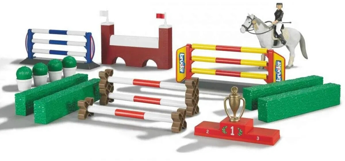 Bruder Parcours de saut d'obstacles avec cheval et figurine (62530)