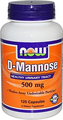 Now Foods D Mannose 500 mg Capsules (120 pcs)