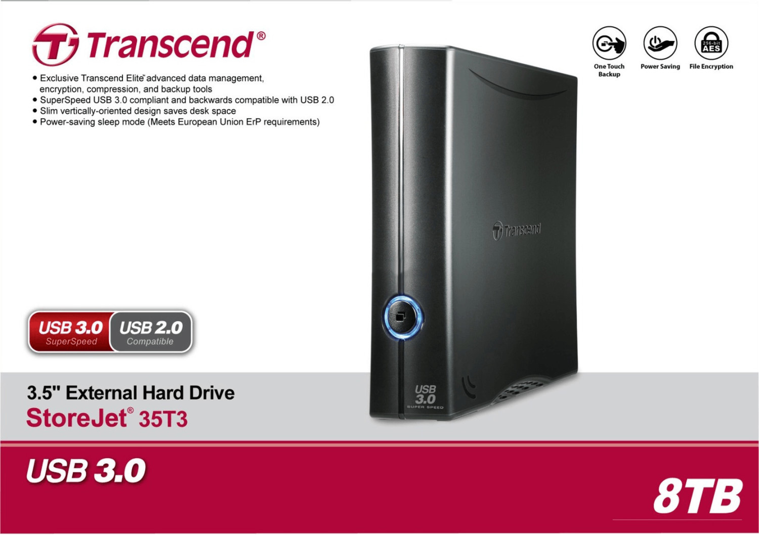 Transcend StoreJet 25M3C 2 To USB-C - Disque dur externe 2,5 - Disque dur  externe - Transcend