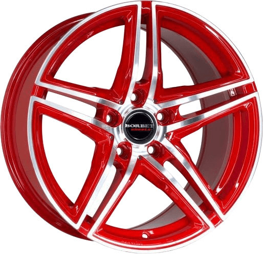 Borbet XRT (8x18) racetrack red polished