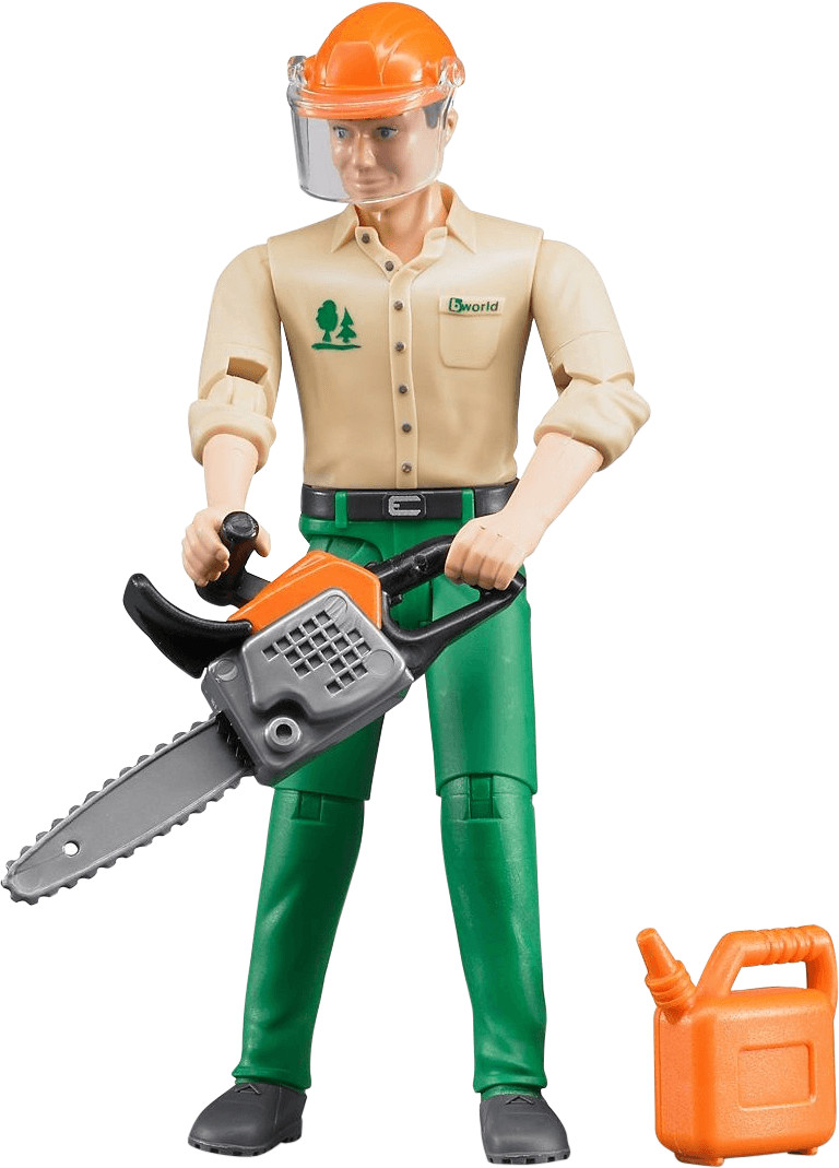 Bruder Figurine bûcheron avec accessoires forestiers (60030)