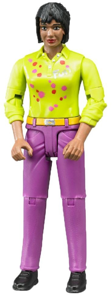 Bruder Figurine femme brune avec pantalon rose (60403)