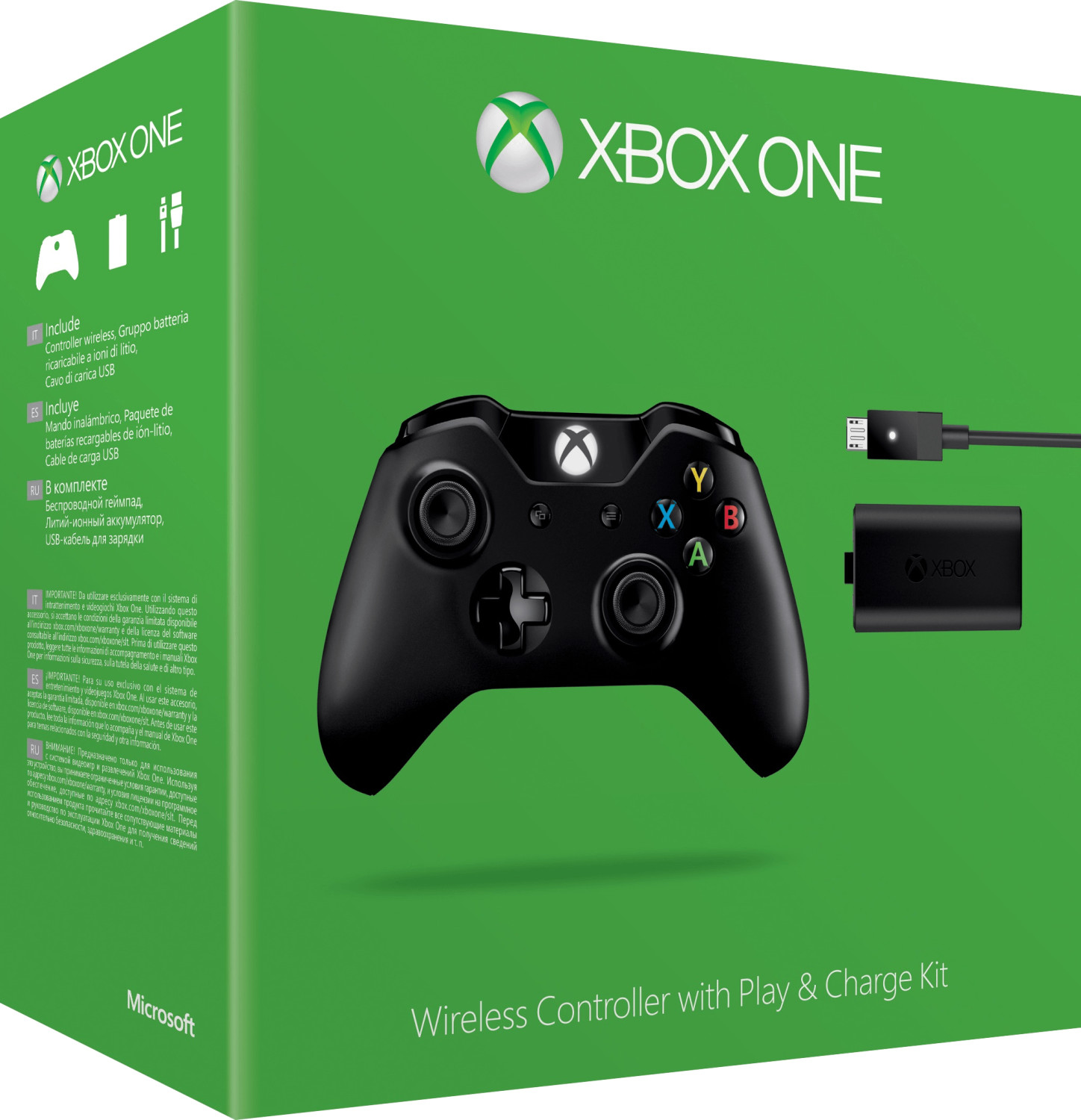 Microsoft Xbox One Controller (Wi-Fi) 2015 Play & Charge Kit