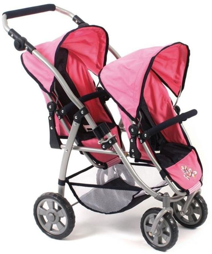 Bayer-Chic Tandem Buggy Vario - Pink Checker