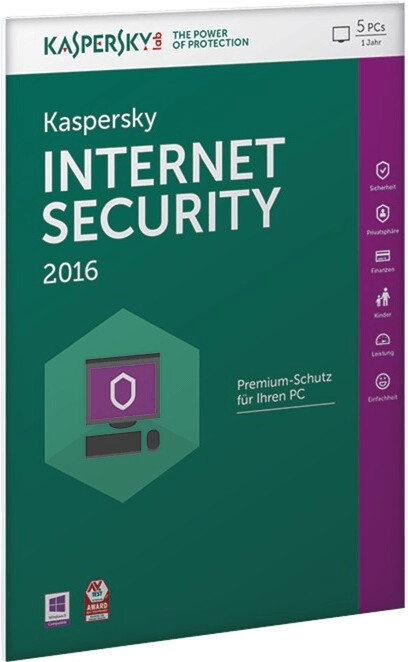 Kaspersky Internet Security 2016 (5 User) (1 Year) (DE) (Win) (FFP)