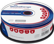 MediaRange CD-RW MR235-25 700MB 12x 25pk Cakebox