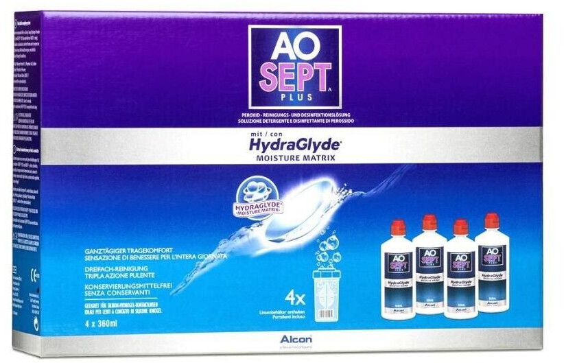 Alcon AO Sept Plus HydraGlyde (4 x 360ml)