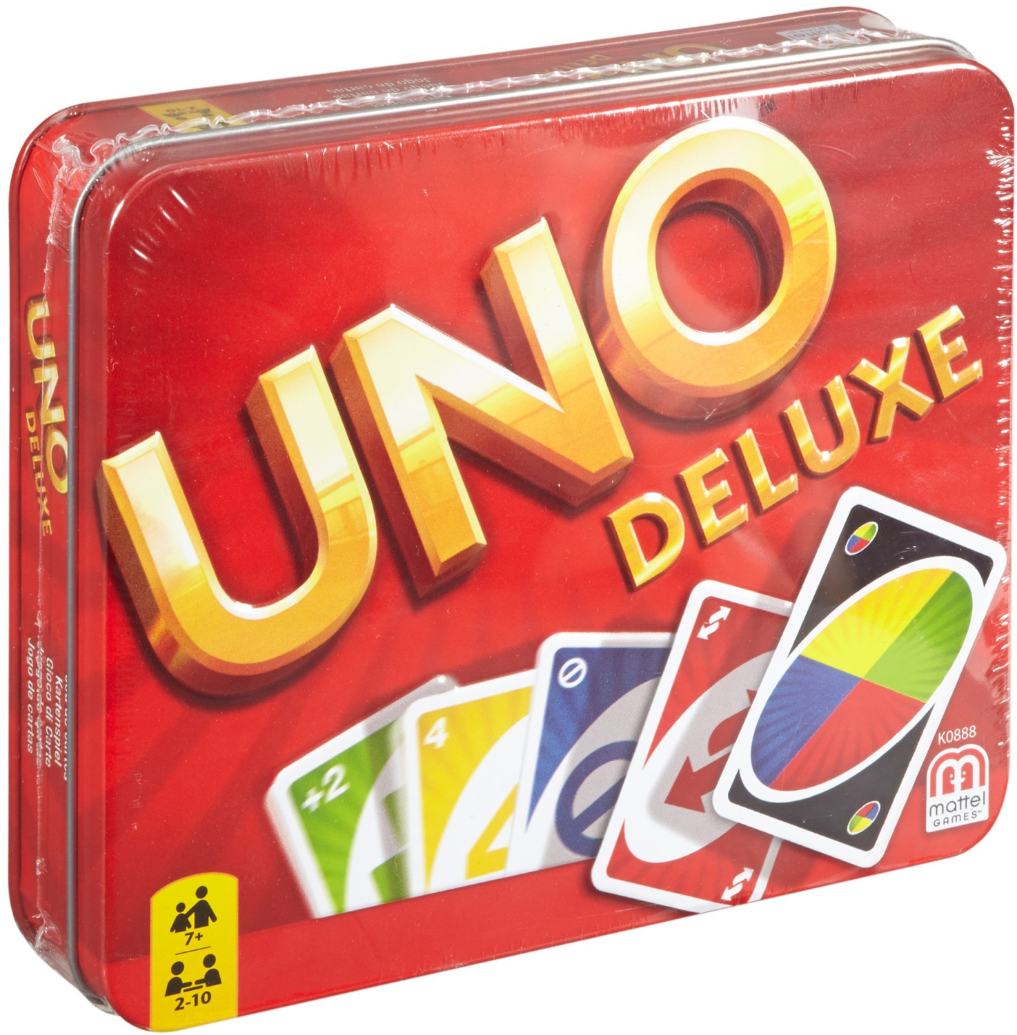 Mattel Games - Uno Deluxe - Jeu de Cartes Famille - 7 ans et + - Jeux de  société enfant
