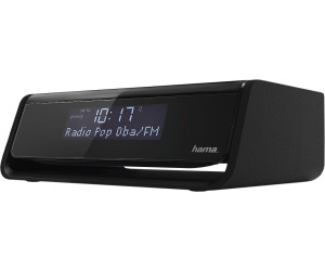 Hama Digitaler Radiowecker DR30 schwarz UKW/DAB/DAB+, zwei Weckzeiten, Snooze-Funktion, Sleep-Timer, Kopfhöreranschluss, Lichtsensor zur Displaybeleuchtung, Uhrenradio