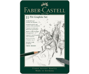 Faber-Castell 112973 medium 19-teilig Pitt Graphite Set im Metalletui 