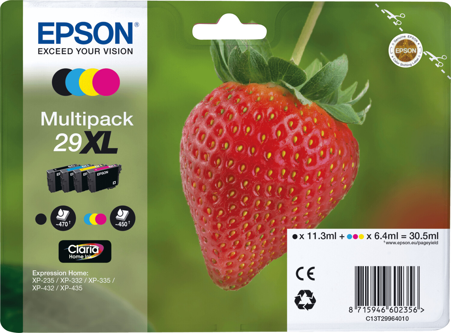 Epson 29XL Multipack 4 couleurs (C13T29964010)
