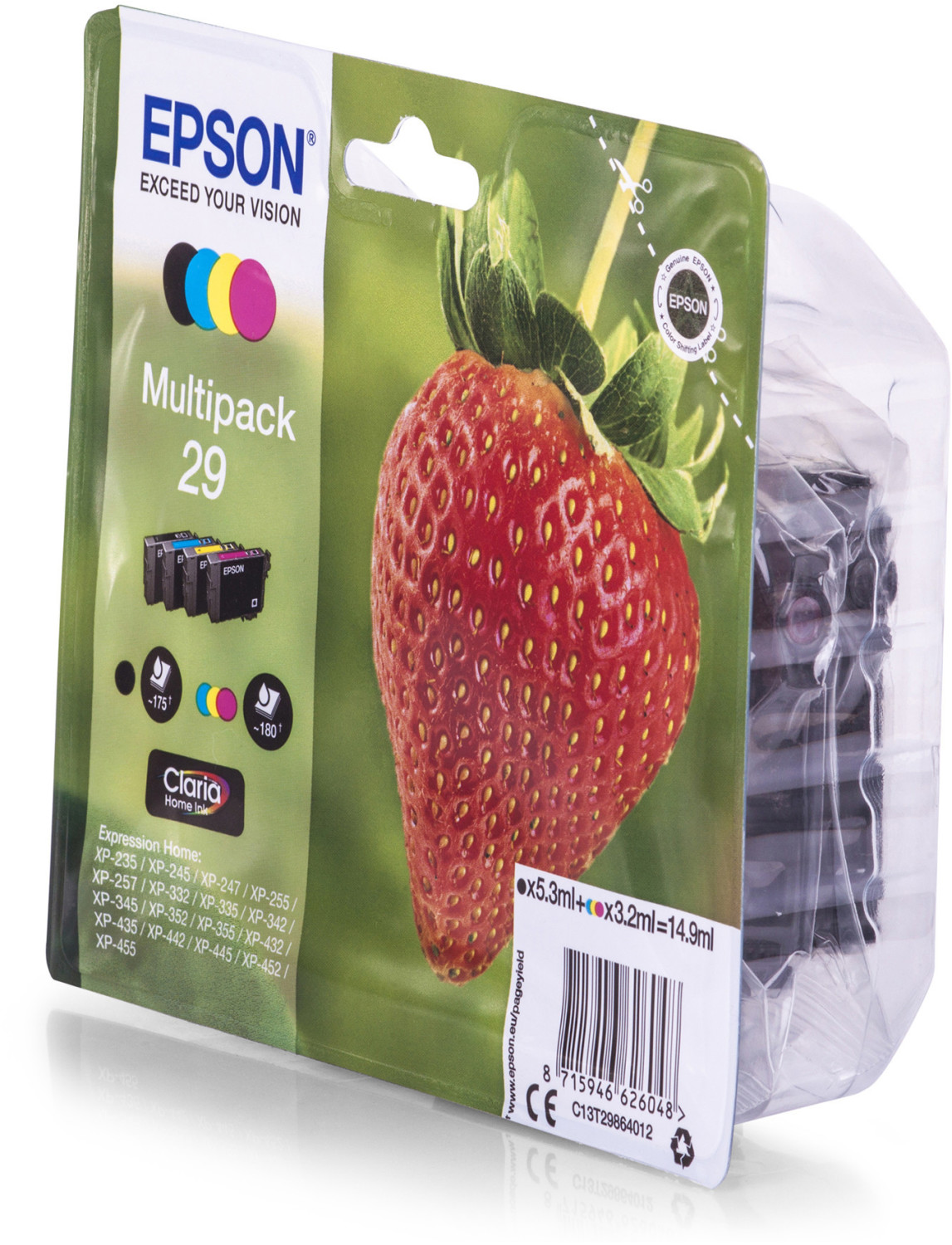 33,20 | € 29 Epson ab (C13T29864010) bei 4-farbig Multipack (Februar Preisvergleich Preise) 2024