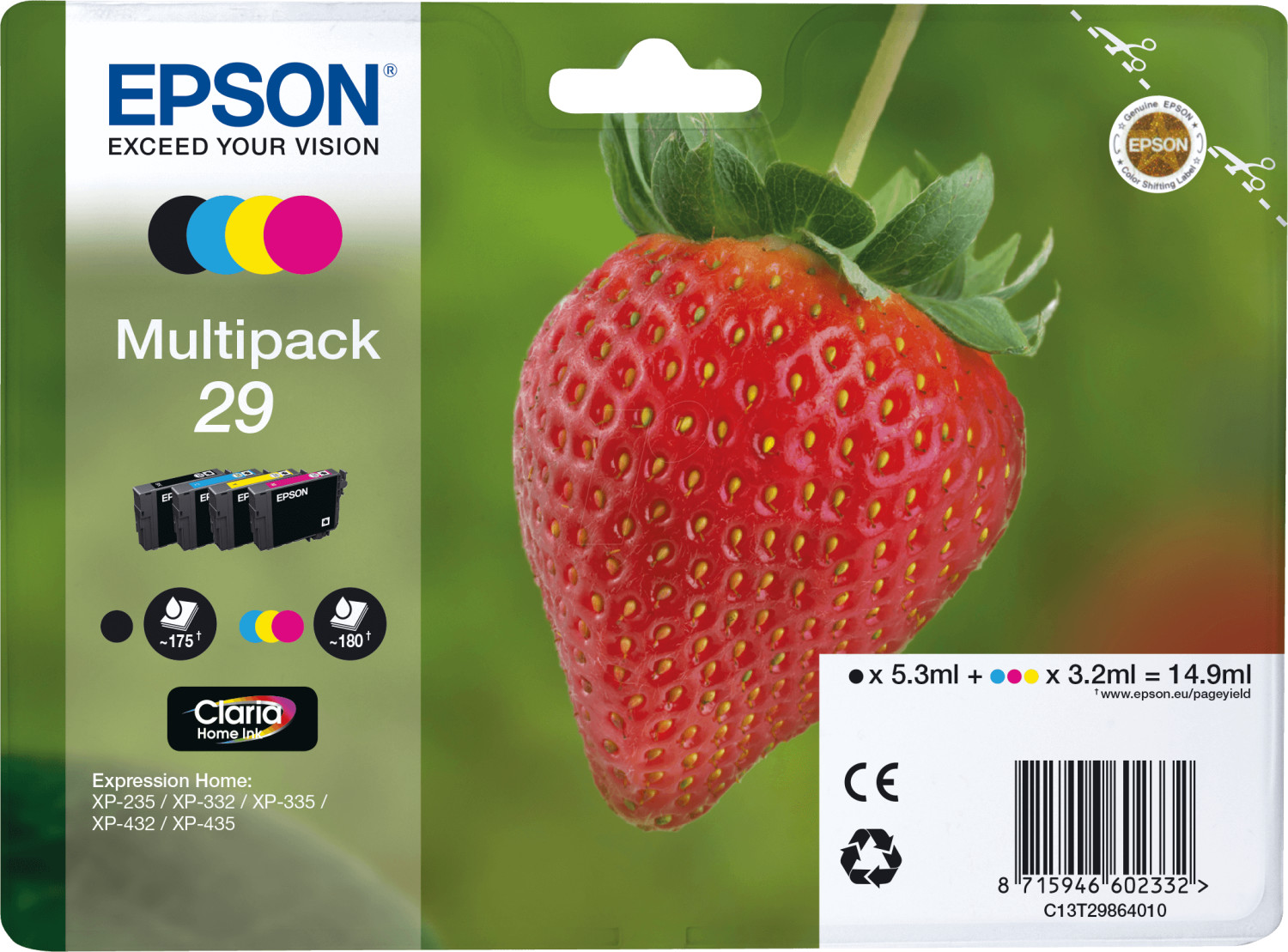 Epson 29 Multipack 4 couleurs (C13T29864010)