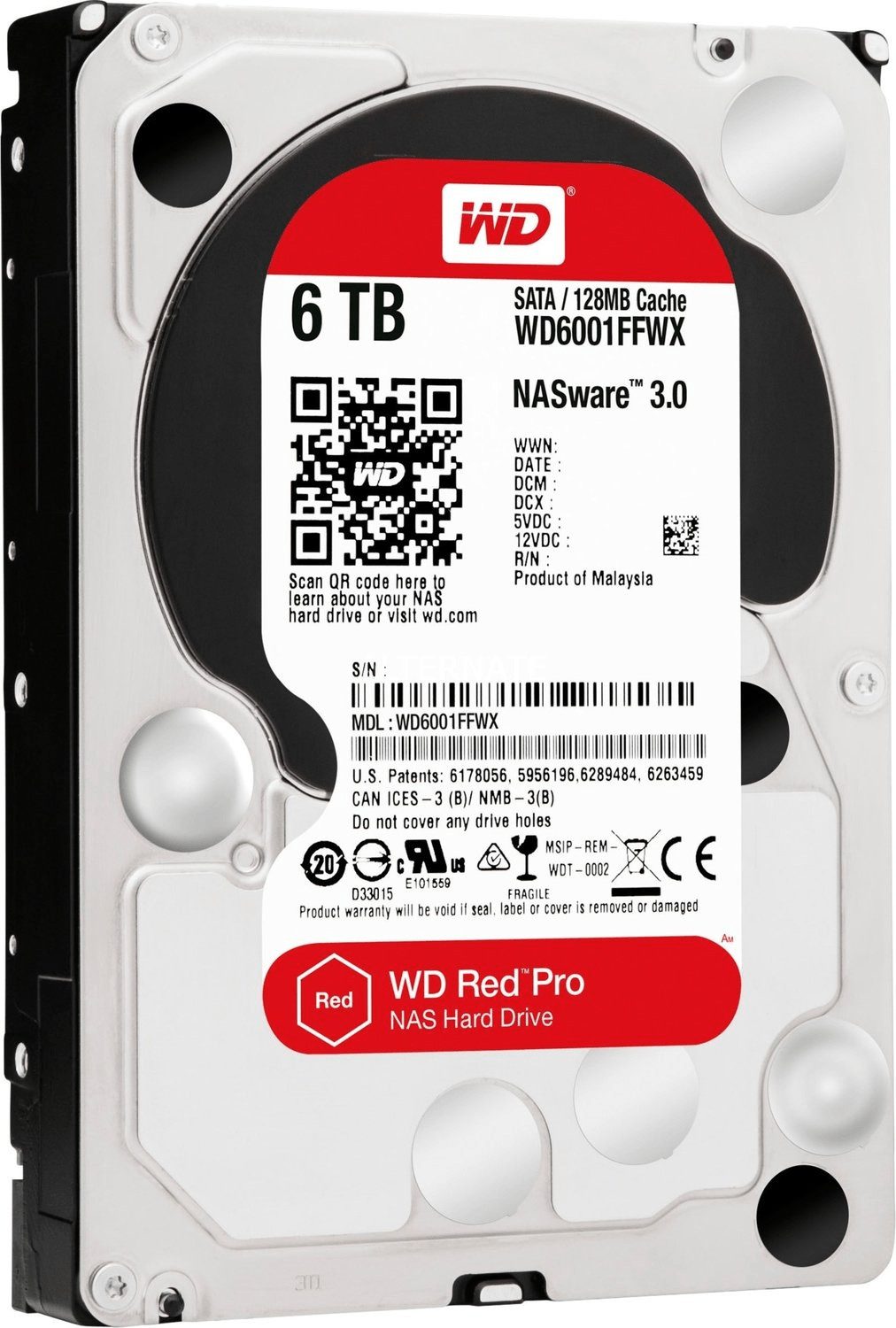 商品画像：WD Red Pro 6TB NAS Hard Drive Review (WD6001FFWX 3