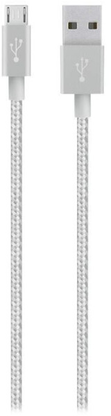 Belkin Mixit Metallic Micro-USB auf USB Kabel silber (1,2 m)