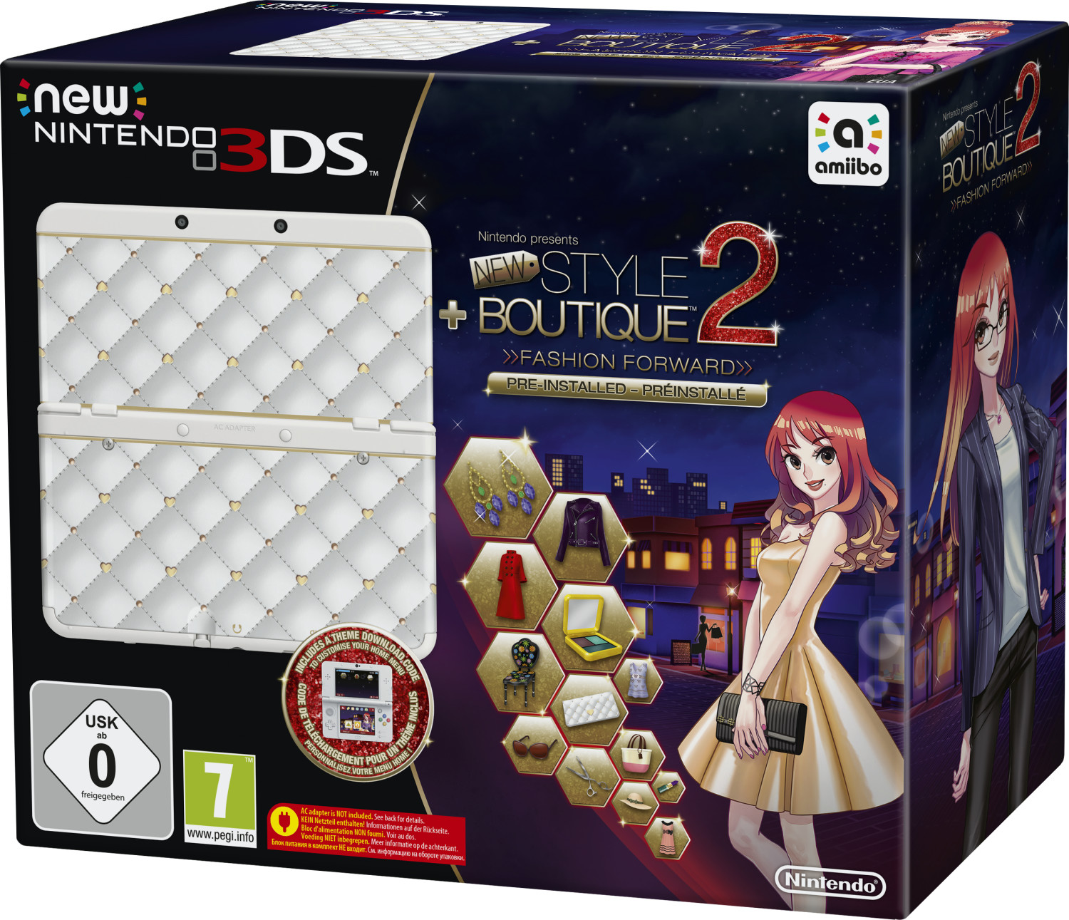 Nintendo New 3DS blanc + La nouvelle maison du style 2 : Les reines de la mode