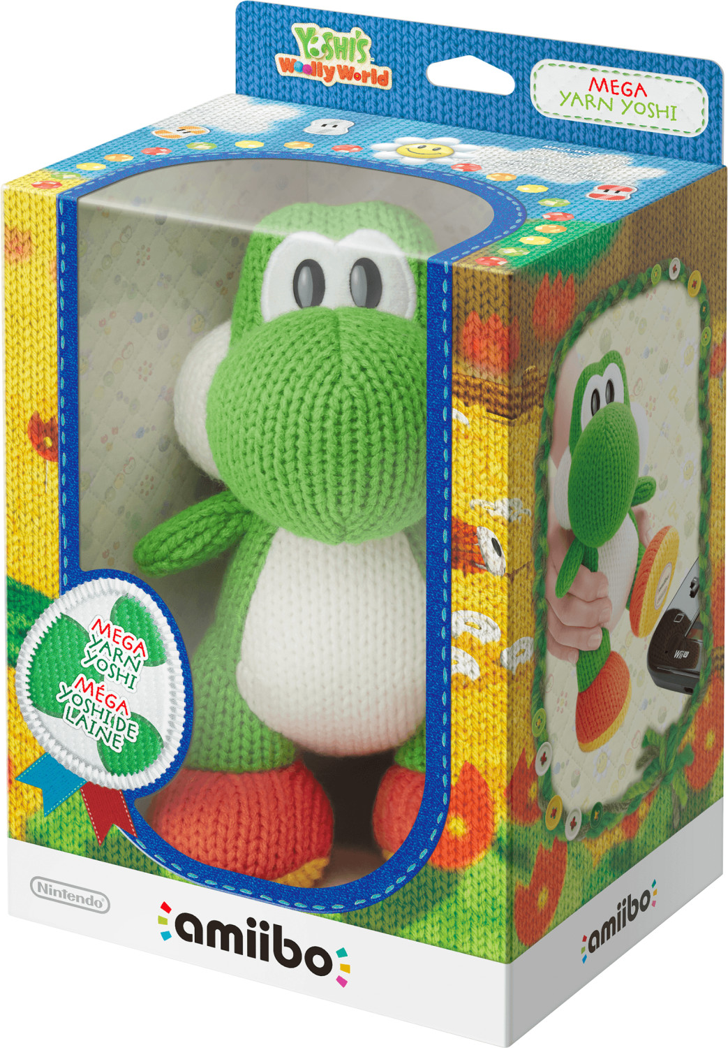 Nintendo amiibo Mega Yoshi de laine (Yoshi's Woolly World Collection)