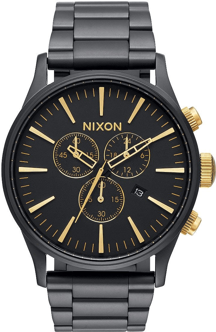 Nixon The Sentry Chrono matte black/gold