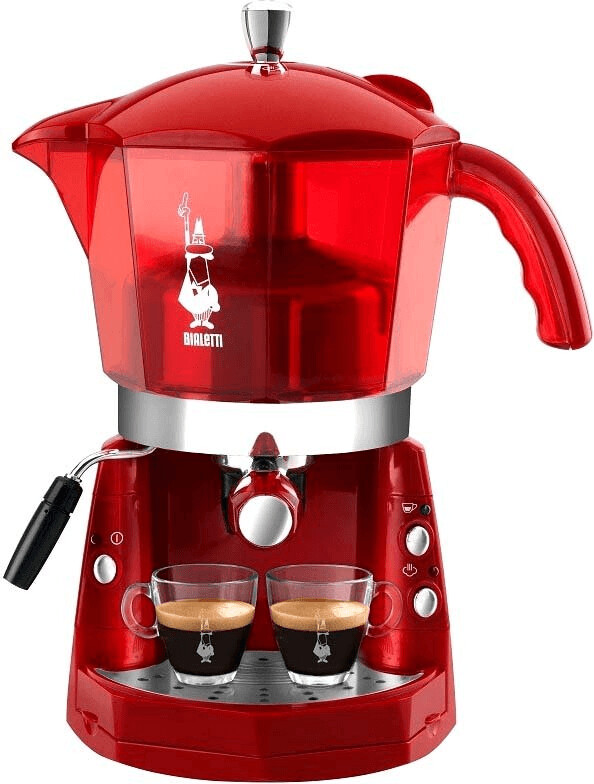 Macchina Caffe Ariete Espresso Manuale Macinato in Polvere 2 Tazze Rosso  1318