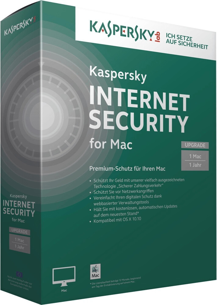 Kaspersky Internet Security for Mac 2016 (1 User) (1 Year) (DE) (Box)