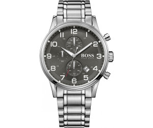 Mens hugo boss aeroliner top chronograph black leather watch