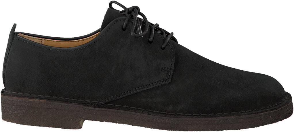 Clarks Desert London black suede