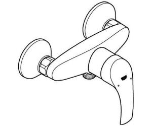 Einhand-AP-Badebatterie Eurosmart m.Garnitur verchromt Grohe