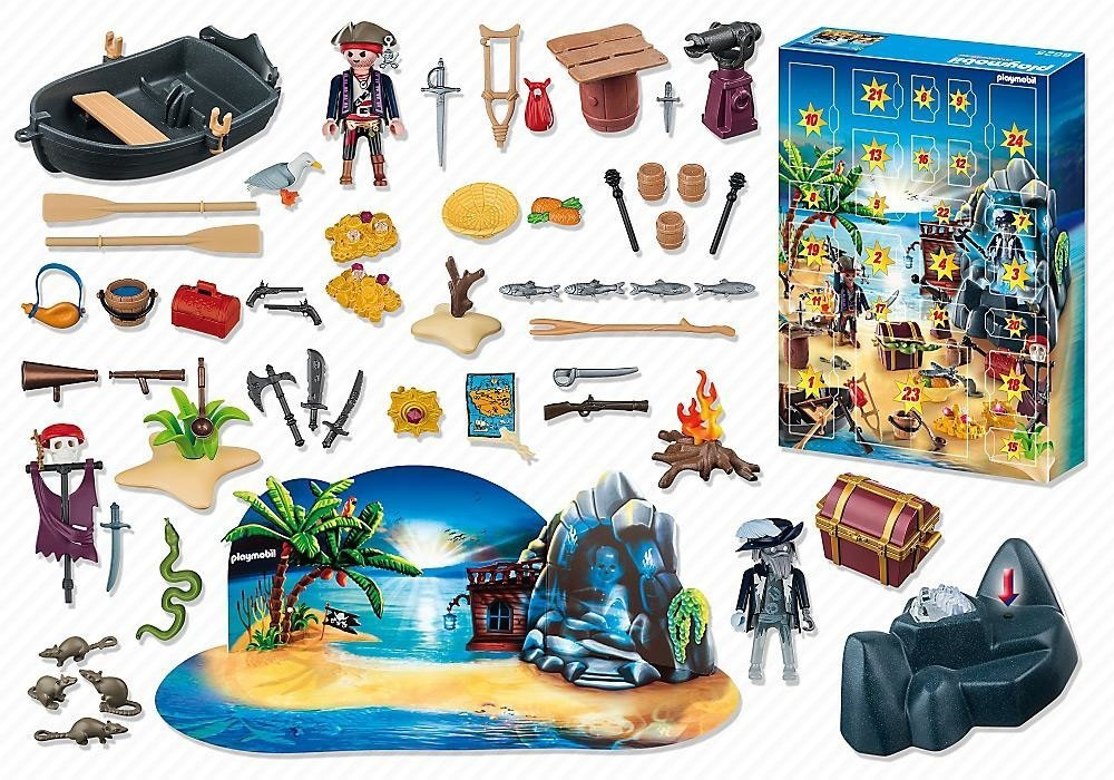Soldes Playmobil Calendrier de l'Avent Île des pirates (6625) 2024
