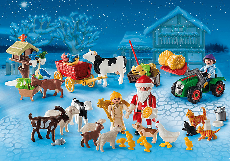 Calendrier de l'Avent 1.2.3 : Père Noël à la ferme - Calendrier de l'Avent  Playmobil 9009