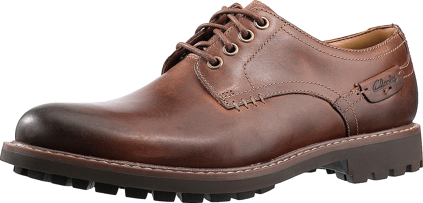 Clarks Montacute Hall dark tan leather