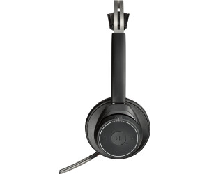 Plantronics - Voyager Focus UC (Poly) - Auricular Bluetooth de doble oído  (estéreo) con micrófono de brazo - Cancelación activa del ruido USB-A 