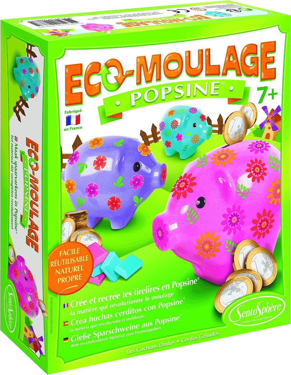 Sentosphère Éco-moulage Popsine - Les cochons dodus