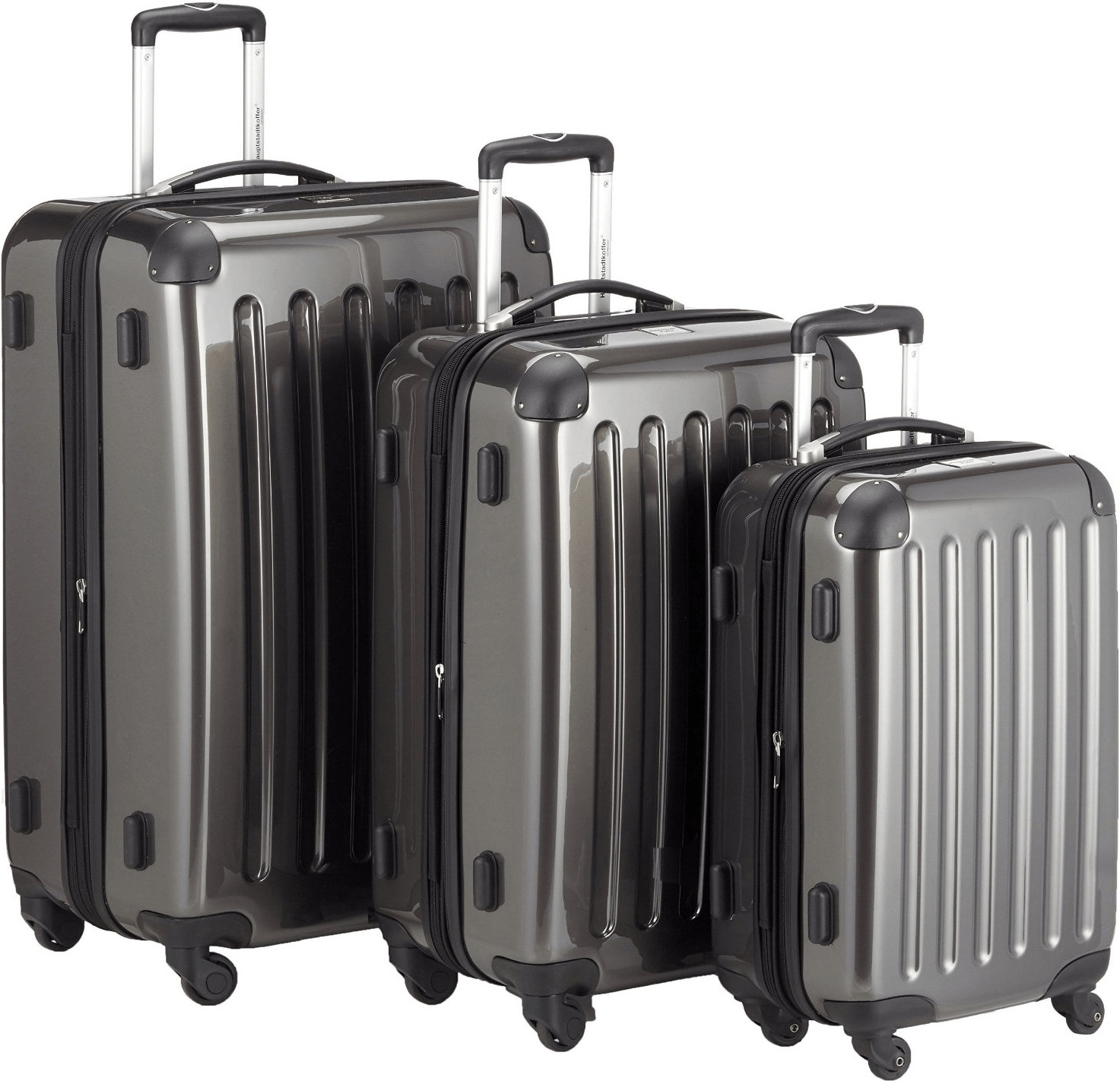 Hauptstadtkoffer Alex 4 Wheel Trolley-Set 55/65/75 cm graphite